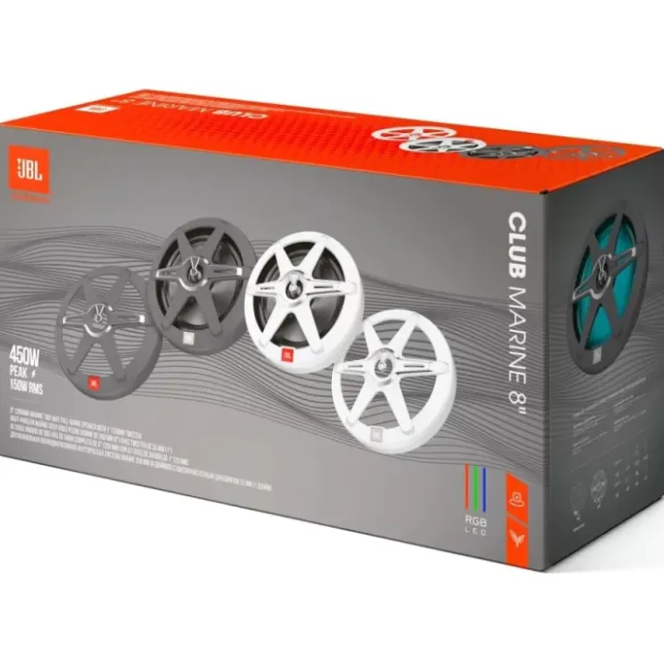 New JBL Club Marine 8 | Paire de Haut-Parleurs 8"