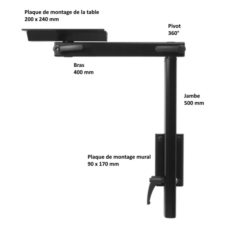 Online Lagun Pied de table - Black Line