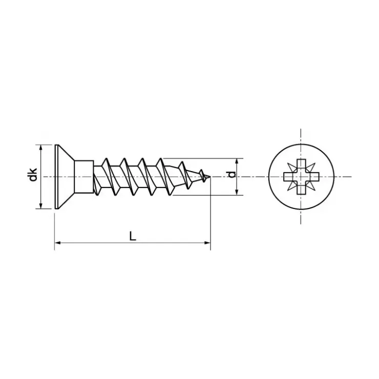 Hot Marinox Vis bois / agglo inox A4 T.F | ø 6 mm