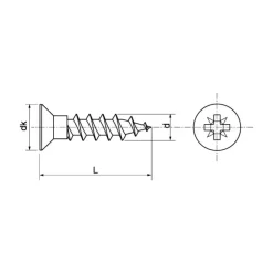 Online Marinox Vis bois / agglo inox A4 T.F | ø 3,5 mm