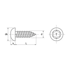 Online Marinox Vis tôle inox A4 T.C Torx | ø 4,2 mm