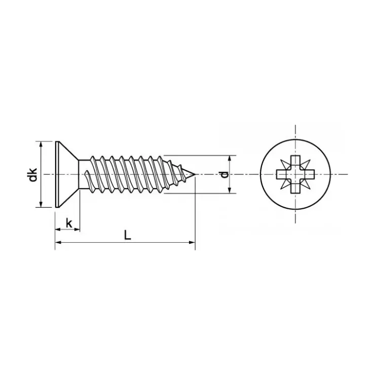 Sale Marinox Vis tôle inox A4 T.F Pozi | ø 3,9 mm