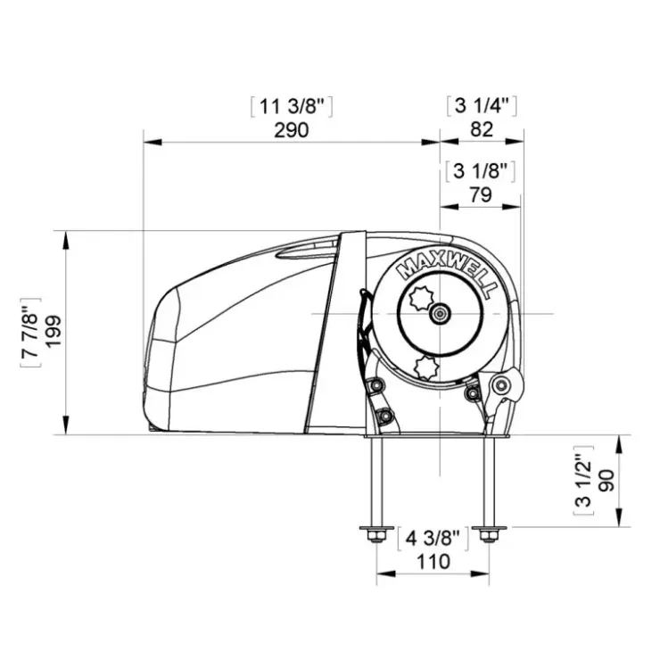 New MAXWELL Guindeau HRC10-8 24V | 1000W | Barbotin 8 mm