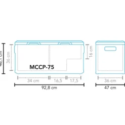 New Mestic Cool Box MCCP-75 AC/DC Dual Zone