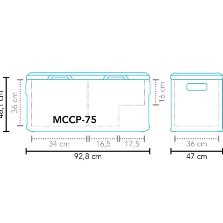 New Mestic Cool Box MCCP-75 AC/DC Dual Zone