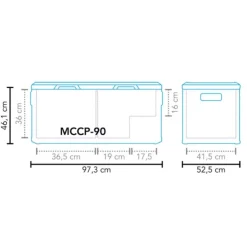 New Mestic Cool Box MCCP-90 AC/DC Dual Zone