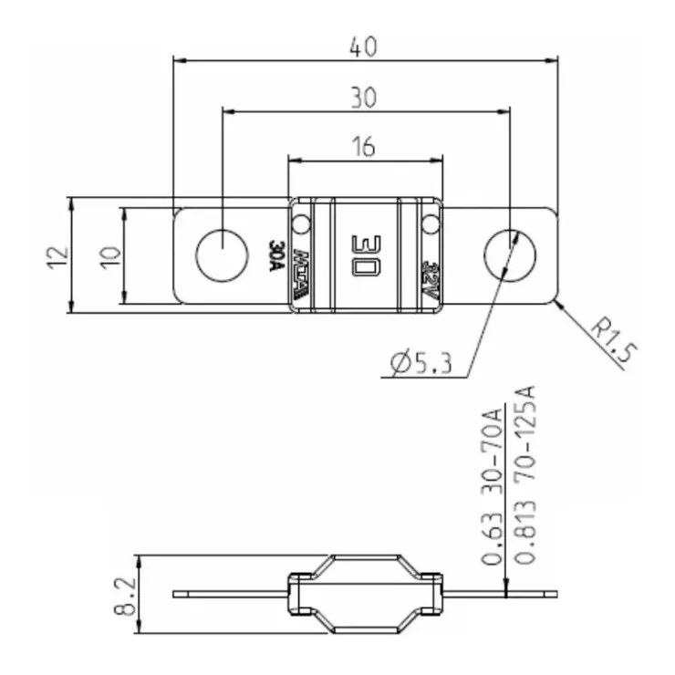 Outlet MTA Fusible midiVAL 30 à 125A