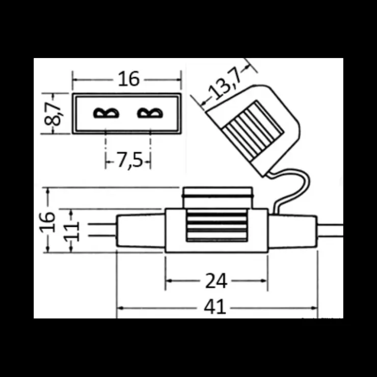Online MTA Porte fusible enfichable étanche | miniVAL