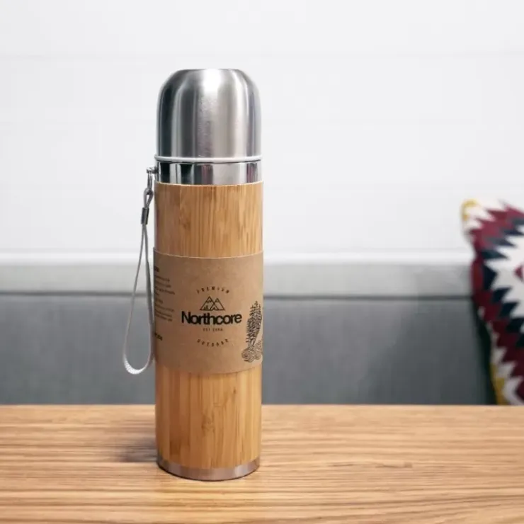 Northcore Thermos® bambou en acier 360 ml avec mug