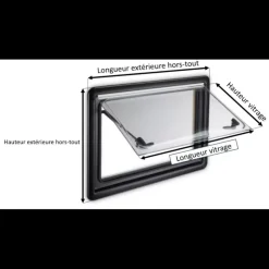 NRF Vitrage de remplacement Dometic S4