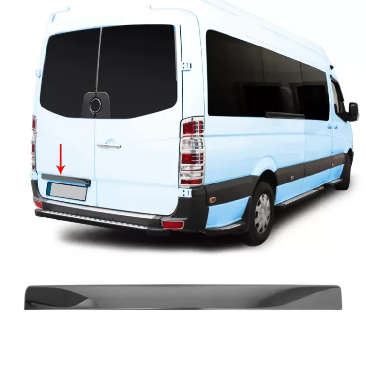 OMAC Couvre éclairage de plaque Inox Crafter 1 et Sprinter 2