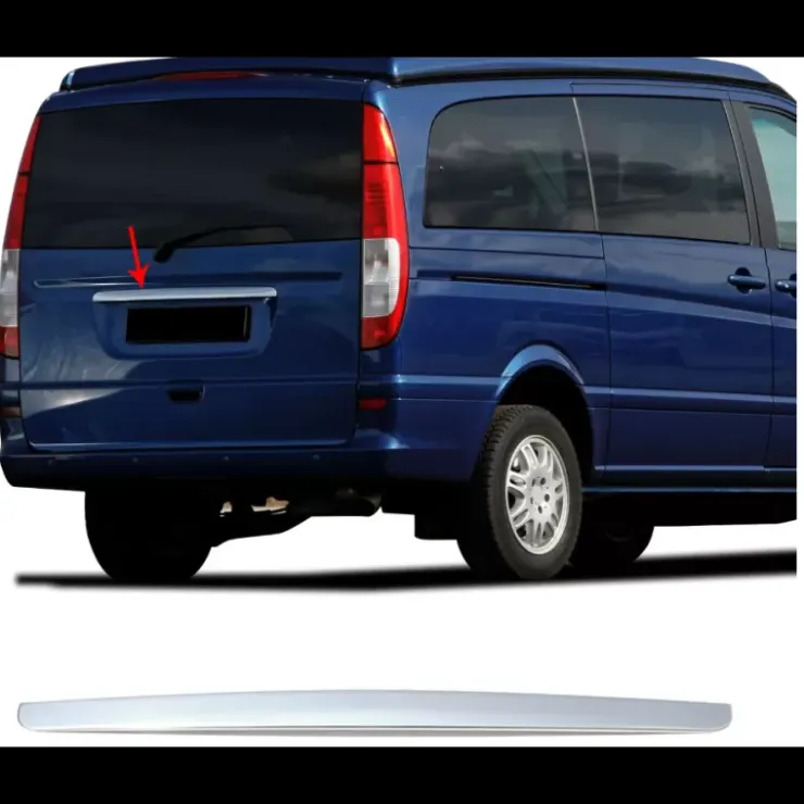 Best OMAC Couvre éclairage de plaque hayon inox MB Vito W639