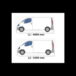 New OMAC Rails de toit gris Renault Trafic 3