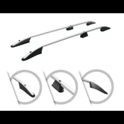 New OMAC Rails de toit gris Renault Trafic 3