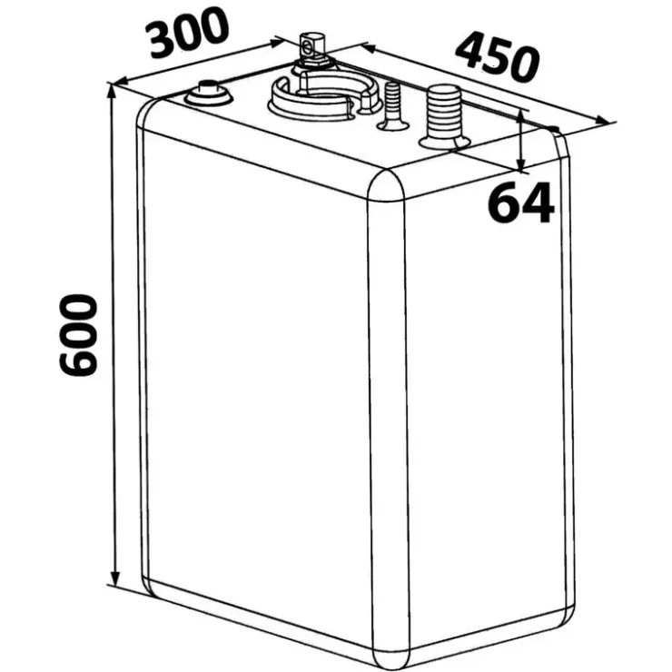 Osculati OSCUALTI Réservoir carburant 70 L vertical