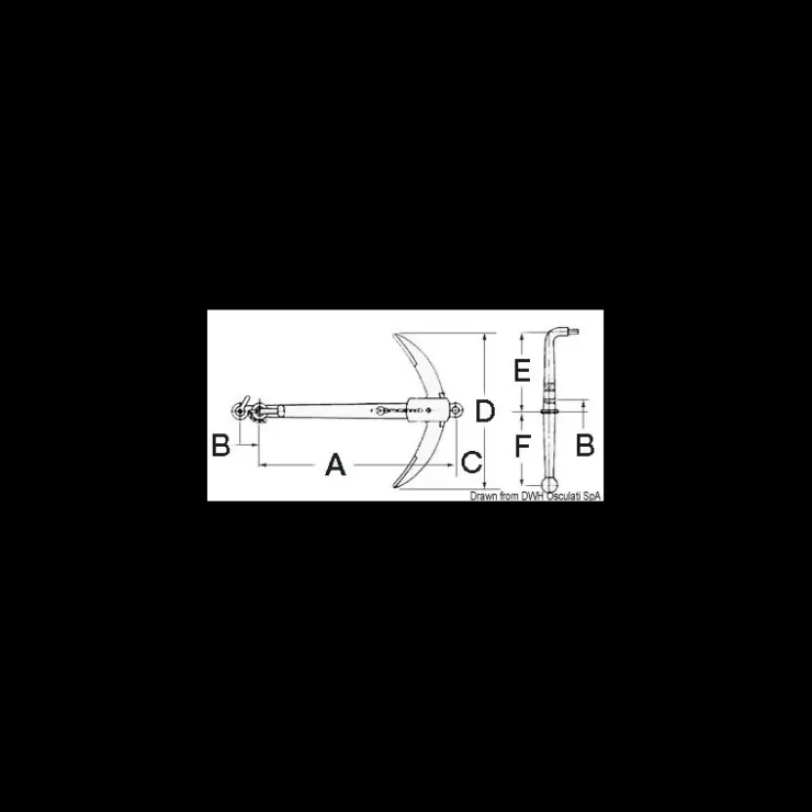 Clearance Osculati Ancre à jas pliable