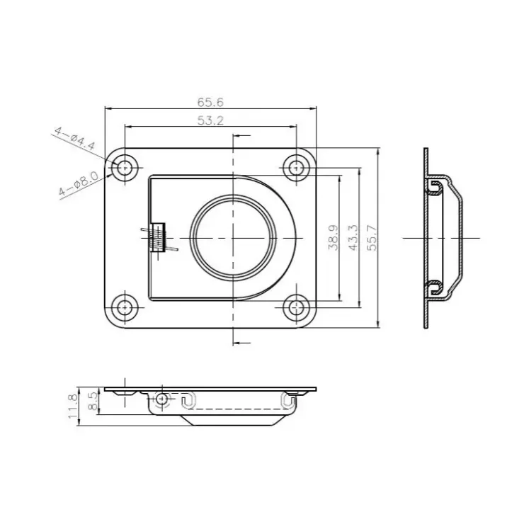 Sale Osculati Anneau cuvette inox 55 x 65 mm