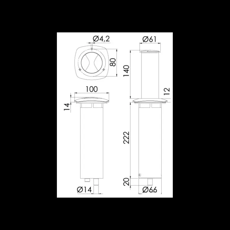 Hot Osculati Aurora Lampe led escamotable