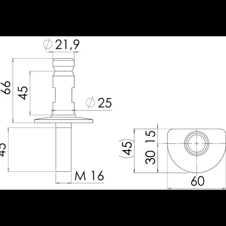 Hot Osculati Base de chandelier 60 x 45 mm