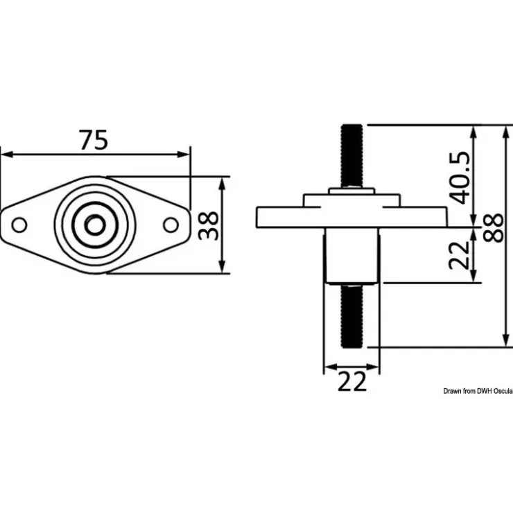Discount Osculati Bornier traversant Power Post