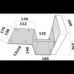 Clearance Osculati Chaise moteur surbaissé inox et plastique
