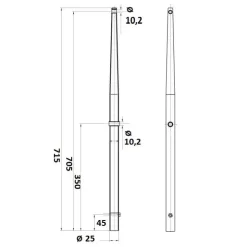 Best Osculati Chandelier inox 710