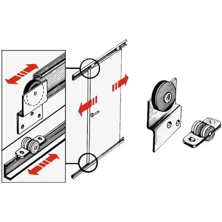 Hot Osculati Chariot et rail inox pour porte