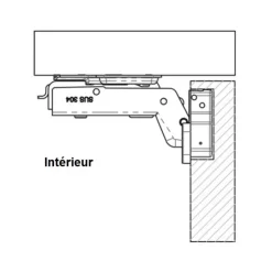 Hot Osculati Charnière amovible inox 110 x 64 mm