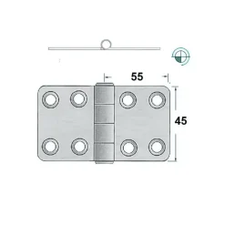 Discount Osculati Charnière inox 2.5 mm