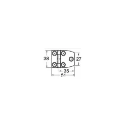Sale Osculati Charnière inox à tiges filetées 1,7 mm
