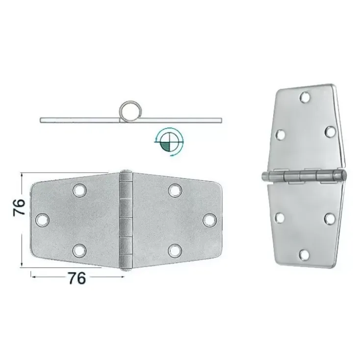 Sale Osculati Charnière inox 152 x 76 x 2 mm