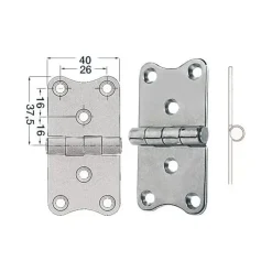 Hot Osculati Charnière inox 75 x 40 x 2 mm