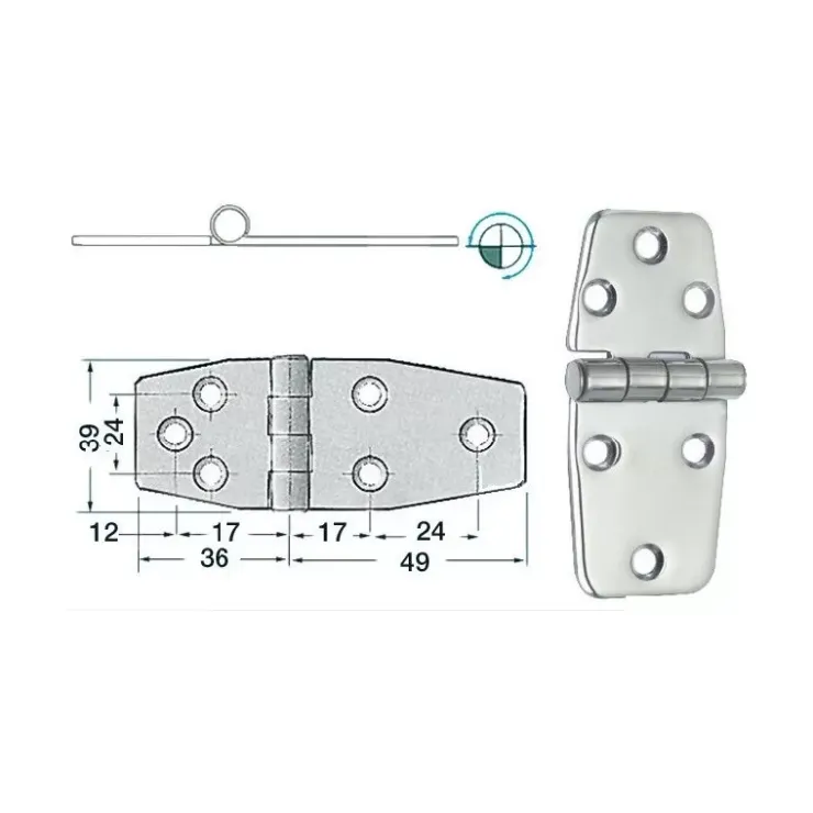 Clearance Osculati Charnière inox 85 x 39 x 2 mm
