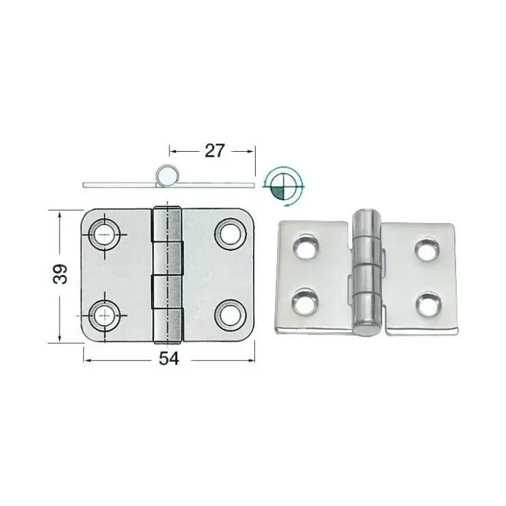 New Osculati Charnière inox 54 x 39 x 2 mm