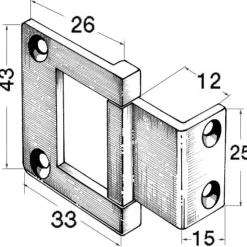 Clearance Osculati Charnière inox col haut