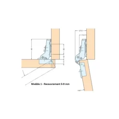 Sale Osculati Charnière invisible inox 94 x 54 mm