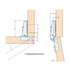 Sale Osculati Charnière invisible inox 94 x 54 mm