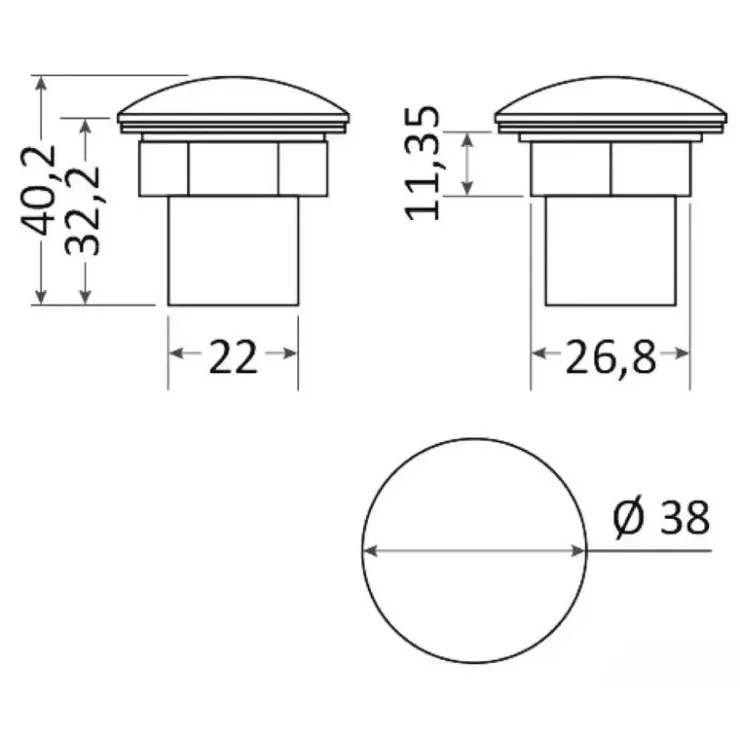 Best Osculati Éclairage de courtoisie LED à encastrer IP68