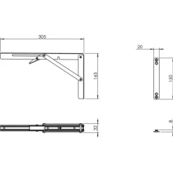 Online Osculati Console pliable inox amovible