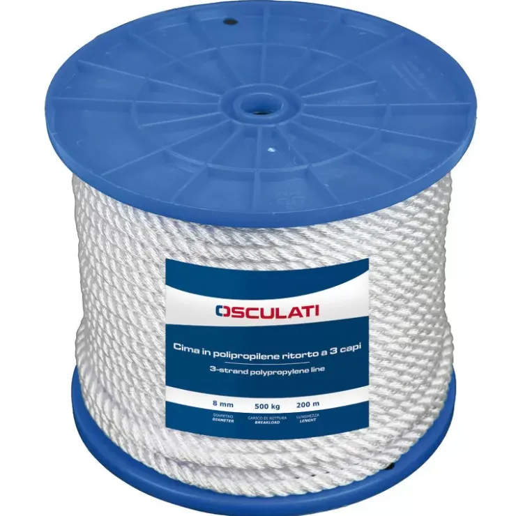 Online Osculati Cordage 3 torons polypropylène blanc