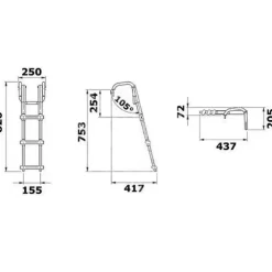 New Osculati Echelle de plate-forme compacte