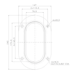 Sale Osculati Ecubier inox | 241 x 146 mm