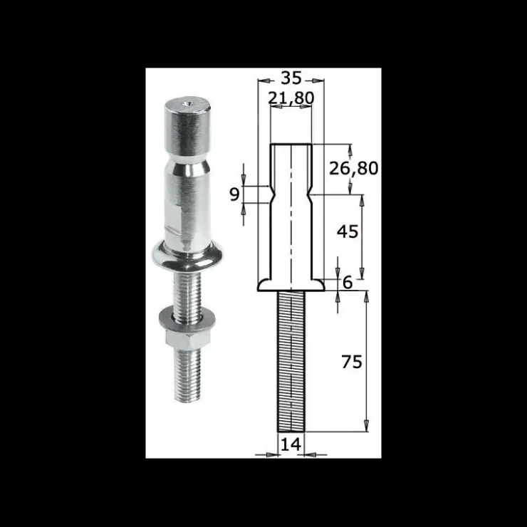 Clearance Osculati Embase de chandelier invisible Pour chandelier 25 x 1,5 mm
