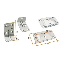 Sale Osculati Ensemble fixation plateau de table inox