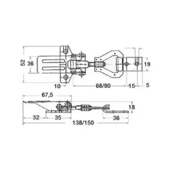 Outlet Osculati Fermeture levier inox réglable