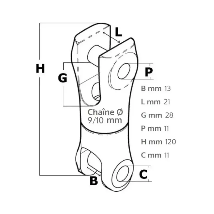 Hot Osculati Jonction émérillon chaine / ancre ø 6 à 10 mm