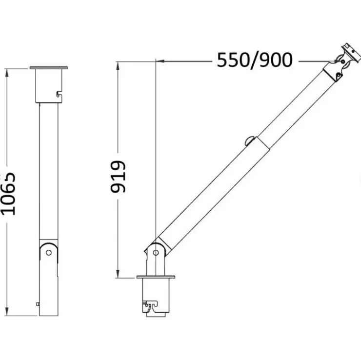 Online Osculati Kit bossoirs rétractables télescopiques 100 % flush