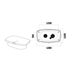Outlet Osculati Kit douchette Boris 180 x 105 mm