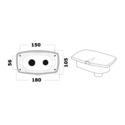 Hot Osculati Kit douchette Mizar 180 x 105 mm