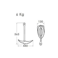 Osculati Kit mouillage 6 Kg